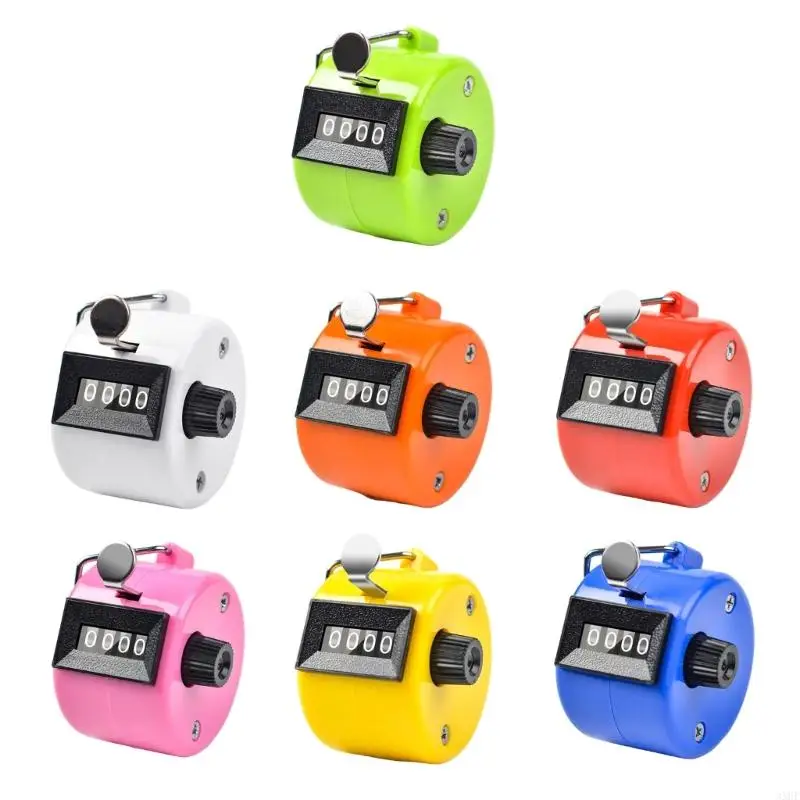 4 Digit Number Count Clickers Hand Mechanical Counters Clickers Handheld Tally Counter for Coaching Portable Counter