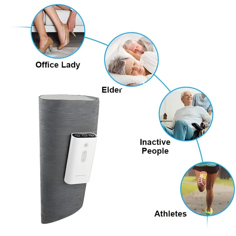 Cordless Airbag Compression Leg Massager Rechargeable Calf Thigh Massager Calves Muscle Relaxation Machine for Daily Comfort