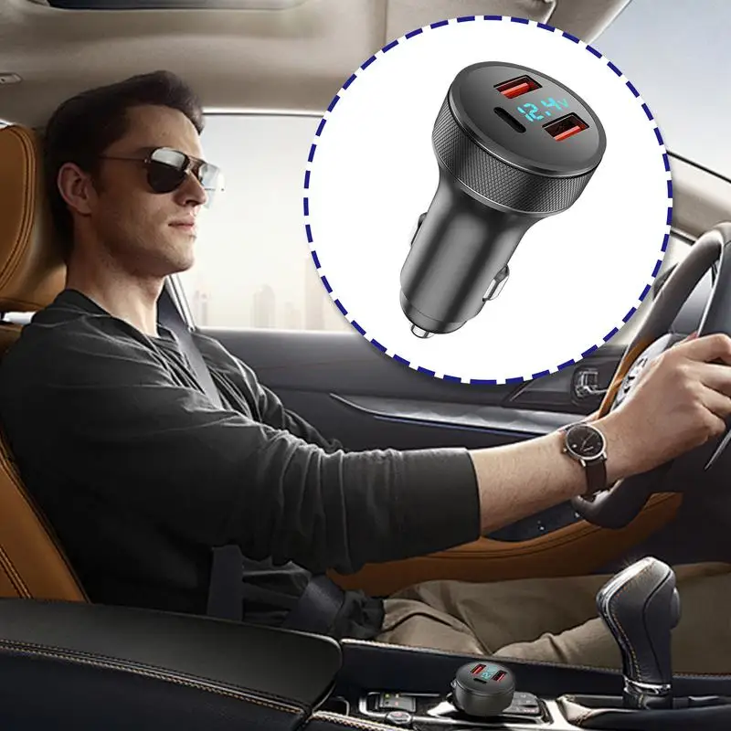 For Refer To Description  Car Charger Adapter High-Speed Charging Design Car Charger Adapter Led Digital Display Car Charger For