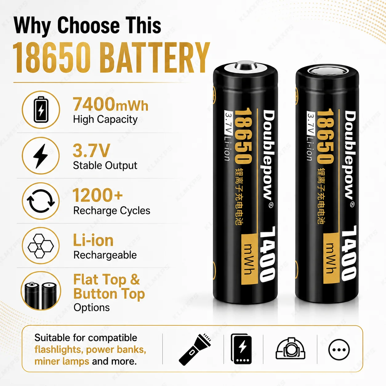 18650 3.7V リチウムイオン充電式バッテリー 740 - Vape Battery 18650 のレビューと価格