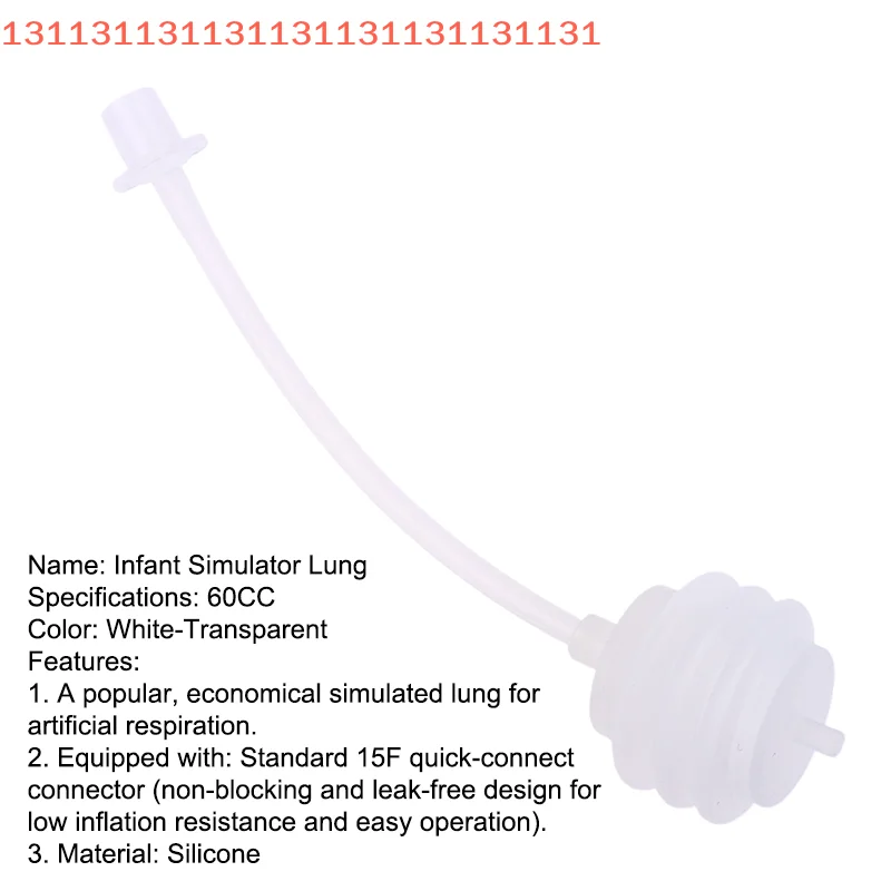 

Test Lung Infant Simulated Lung Infant Test Lung Breathing Machine For Respiratory Anesthesia Neonatal Simulated Lungs Silicone