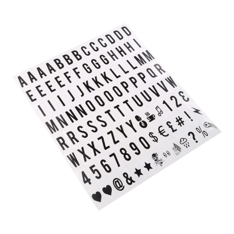 Y1UB LED Light Luminous Box Letters Number Cards DIY Cinema Light Box Symbols Wedding Xmas Decor Sign Cards without Light Box