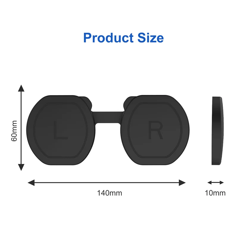 VR Lens Protector Cover Lens Cap Soft Glasses Silicone Cases Sleeve Anti Scratch Cover for PS VR2 Headset -Black