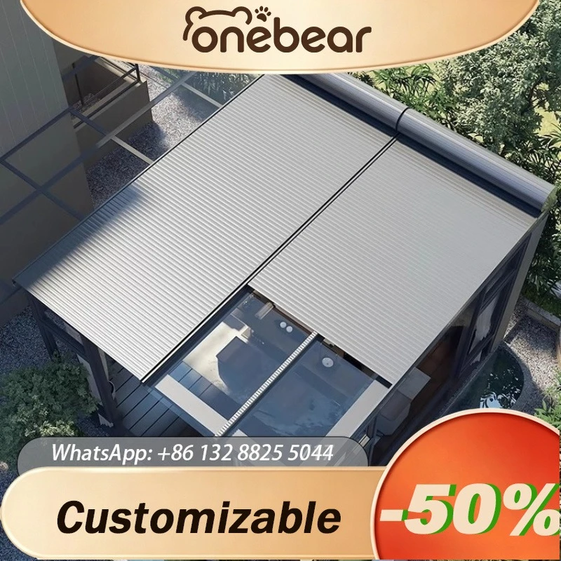 Any Size Custom Modern Design Automatic Electric Aluminum Roller Shade Heat UV Resistant For Home Outdoor Use