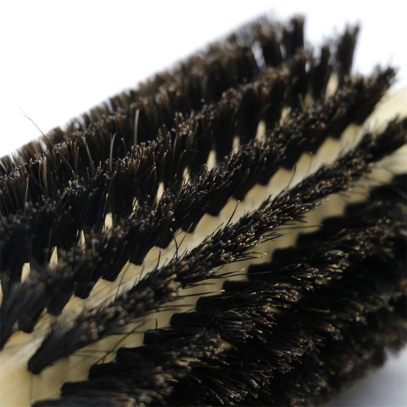 Professional Pure Bristle Brush Removable Detachable Hairdressing Salon Round Brush Hair Brushes Hair Styling