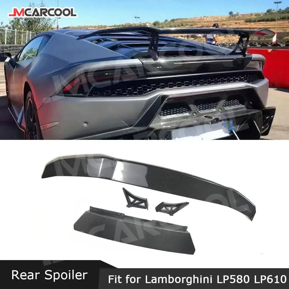 

Carbon Fiber Car Rear Bumper Trunk Boot Spoiler Lip Wings Case For Lamborghini Huracan LP580 LP610 2014-2018