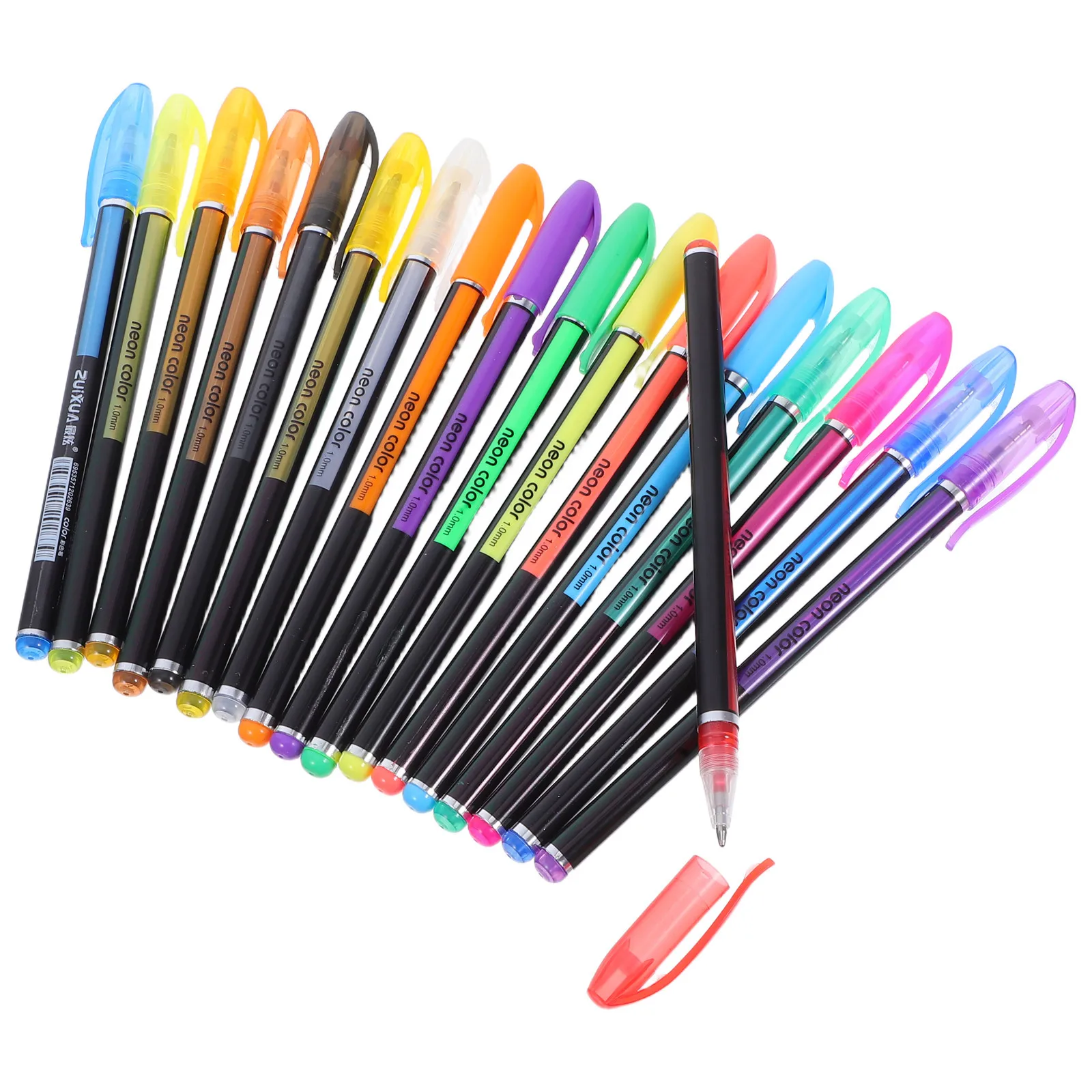 

18 Colors Gel Ink Pens Neon Assorted Smooth Writing Painting Drawing Coloring Books Scrapbooking Notes