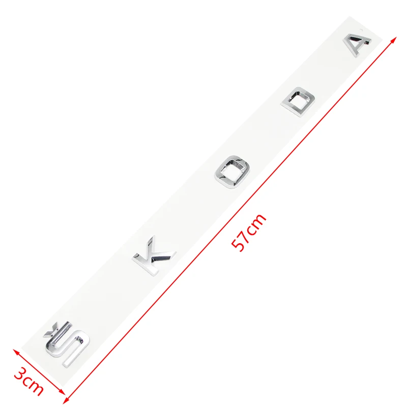 Emblema de ABS 3D para coche, pegatina de insignia para Skoda Rapid Octavia A5 RS Kodiaq Fabia A7