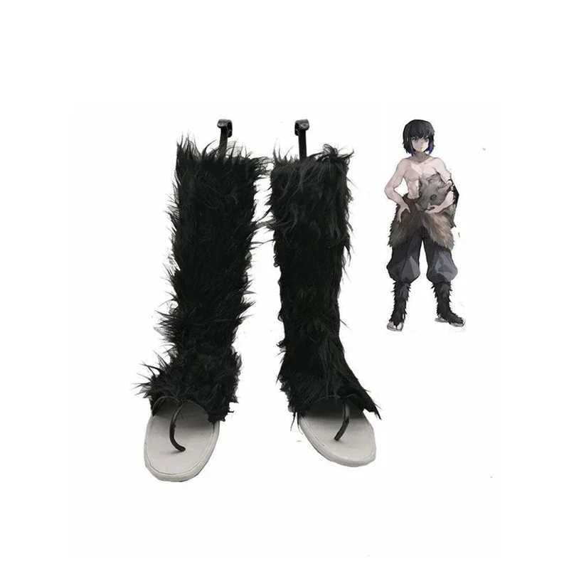 Anime Cosplay Demon Slayer Kimetsu No Yaiba Hashibira Inosuke scarpe stivali adulti Halloween Party Costume accessori
