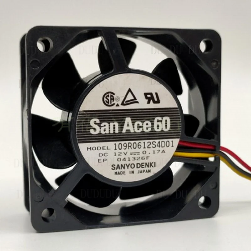 D One For SANYO San Ace 60 New 109R0612S4D01 DC 12V 0.17A 3 Pin Fan