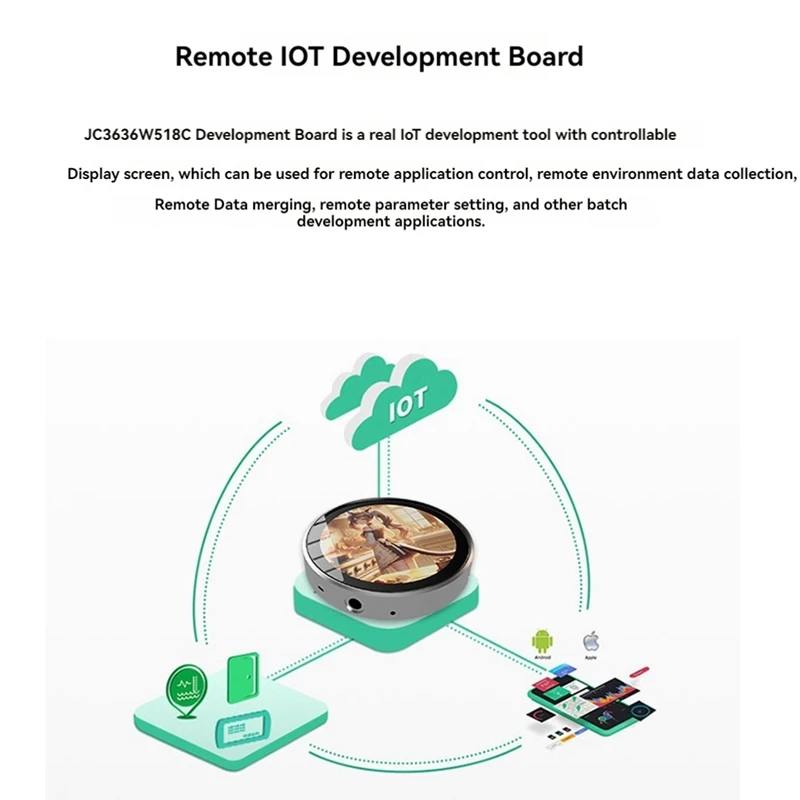 Capacitive Touch Screen Development Board Module 1.8-Inch Round Screen ESP32-S3 Module 16M Flash IOT LVGL Development