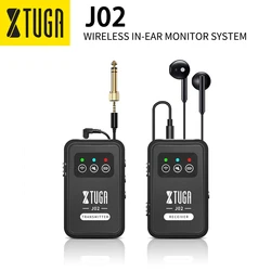 XTUGA J02 2.4G Non Delay Stereo Wireless In Ear Monitor System Studio Band Rehearsal Live Performance Retorno De Palco Sem Fio