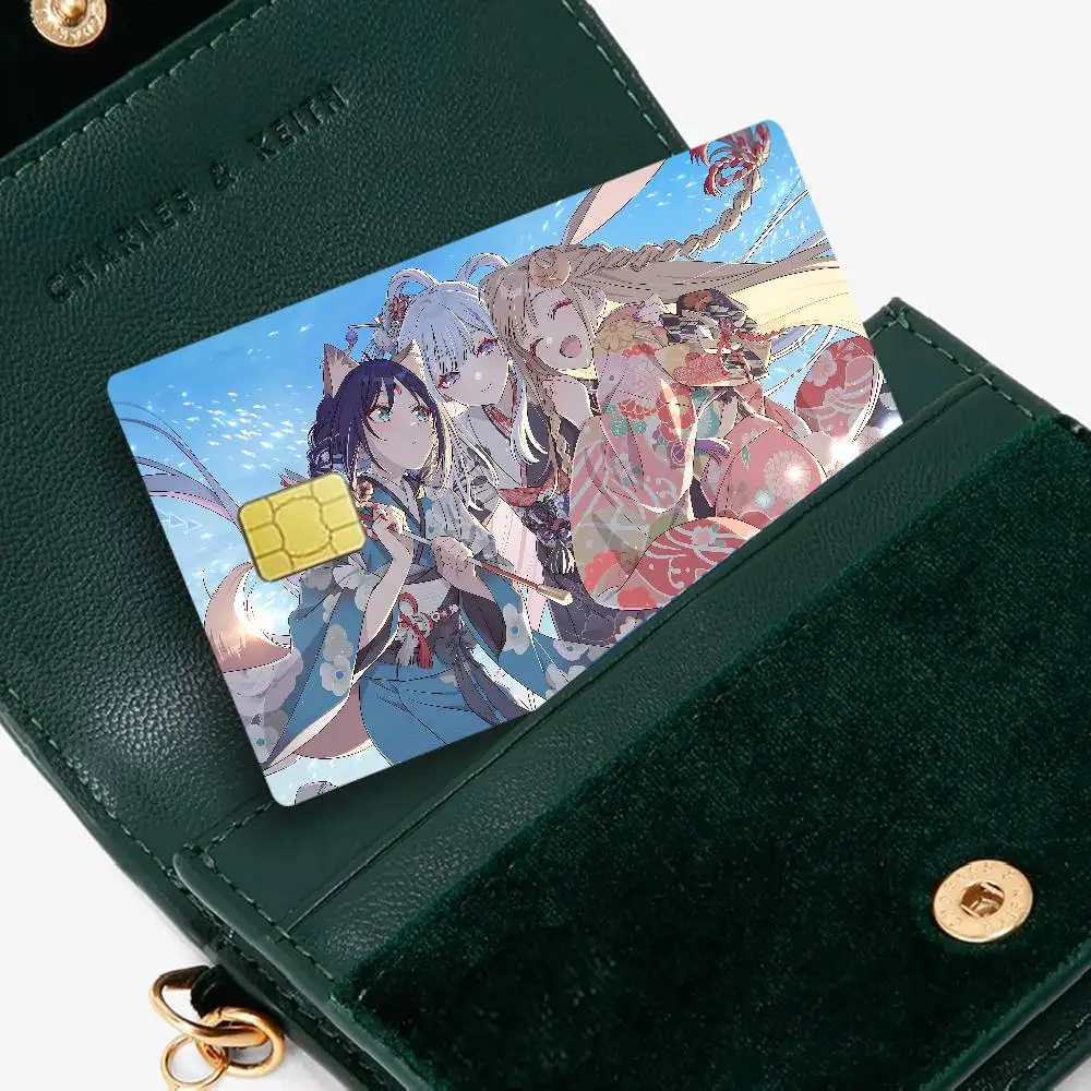 Anime Cosmic Princess Kaguyaed Anmie Sticker Film Skin Cover For Credit Card Debit Bank Card