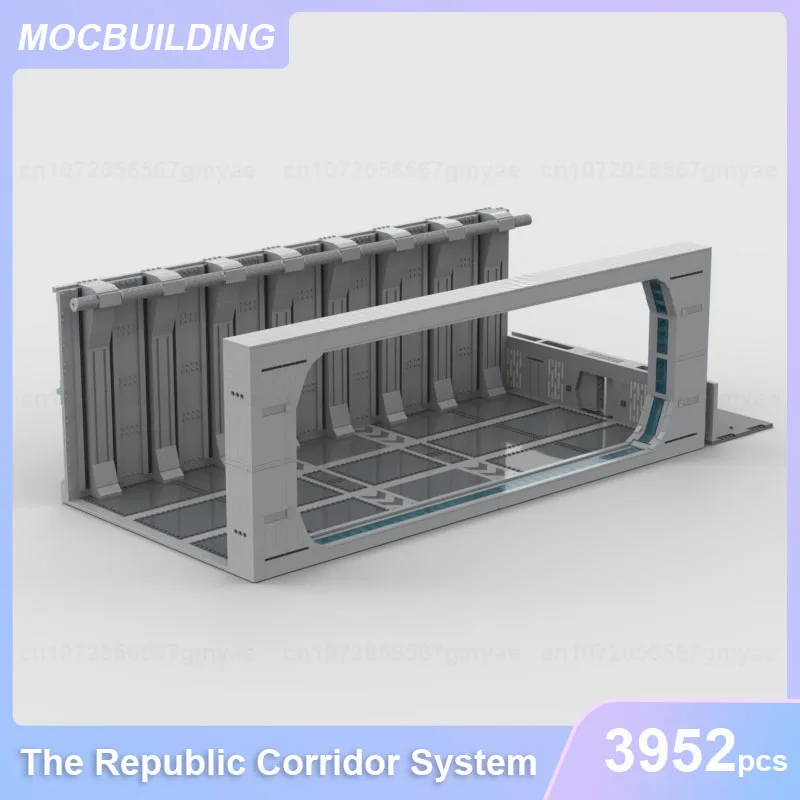 Zestaw do zabawy w hangarze z systemem korytarza republiki Model klocki do samodzielnego montażu cegły zbierają zabawki prezenty 3952 szt.