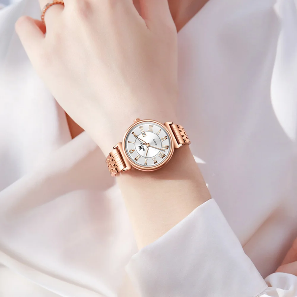 OLEVS Women‘s Watches Simple Luxury Fashion Elegant Female Wristwatch Waterproof Luminous Date Exquisite Gift for Girl