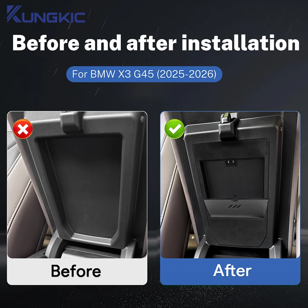 

For BMW BMW X3 G45 2025 Armrest Hidden Storage Box Privacy Item Tray Organizer for BMW G45 Hidden Location Organizer Box