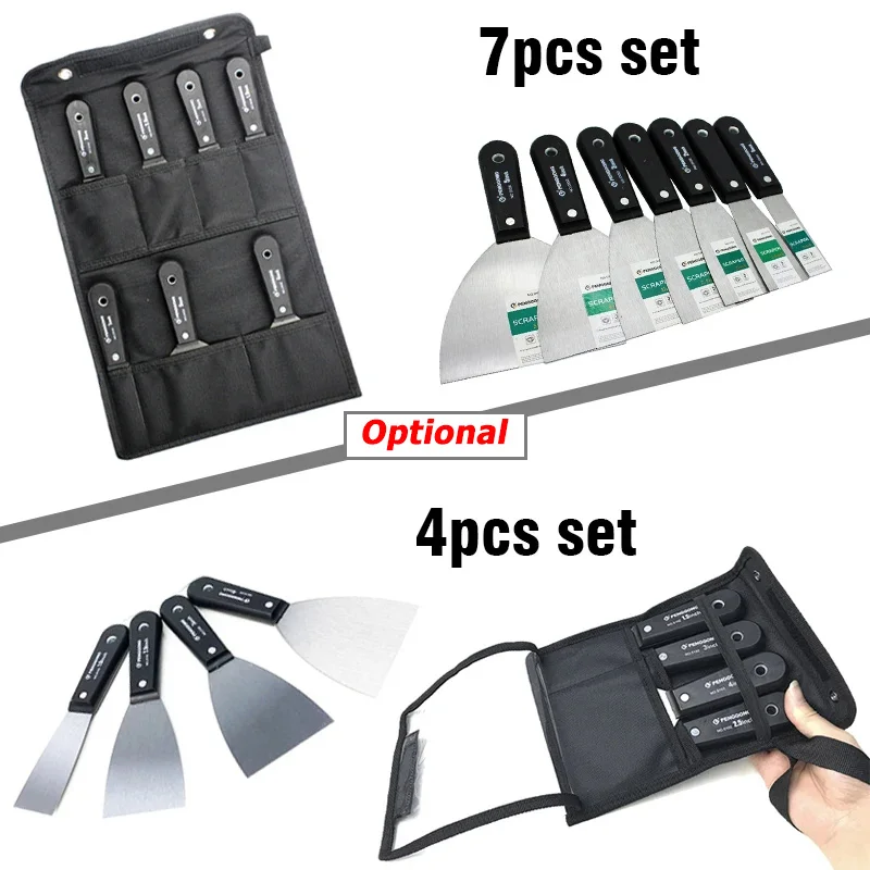 4/7pcs Putty Knife Set With Bag Putty Knife Painting Putty Knife Scraper Blade Putty Knives Tool Bag 1\