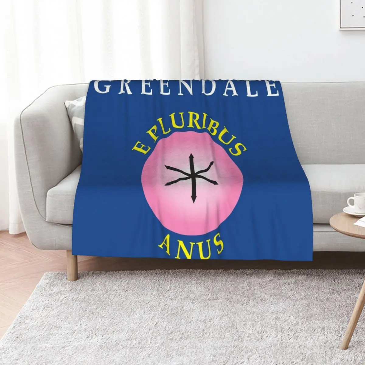 E Pluribus Anus Throw Blanket For Baby funny gift Quilt Moving Flannel Fabric Beach Blankets