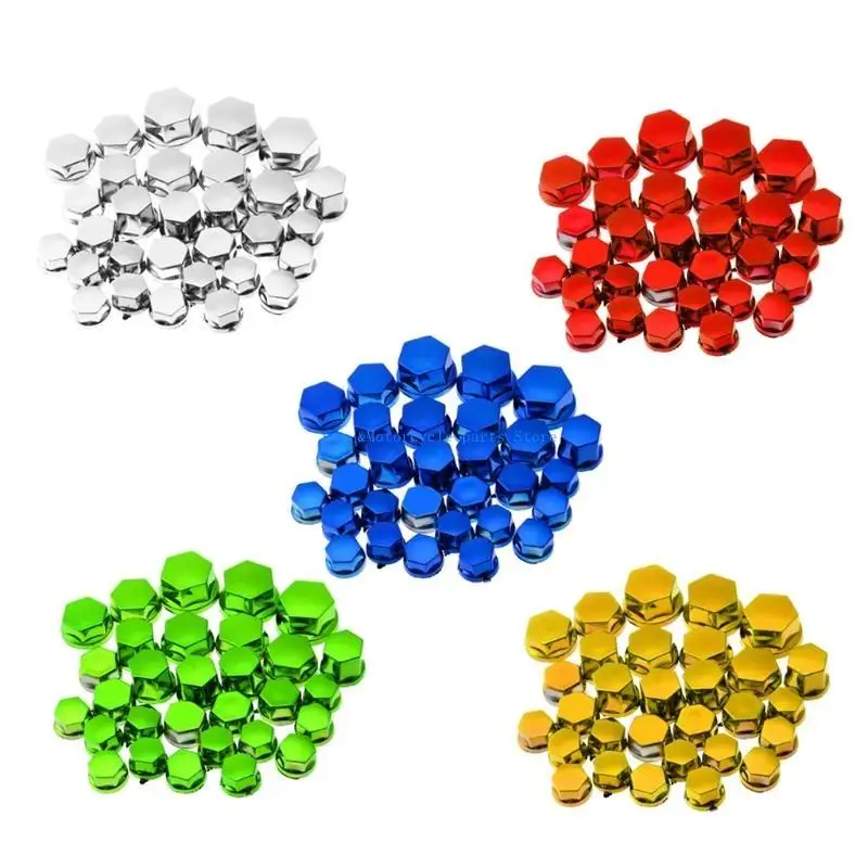 Y9UC 30pcs tamanhos mistos tampa parafuso 0,8/1/1,2/1,4cm Motocicleta parafuso parafuso Capinha decoração porca