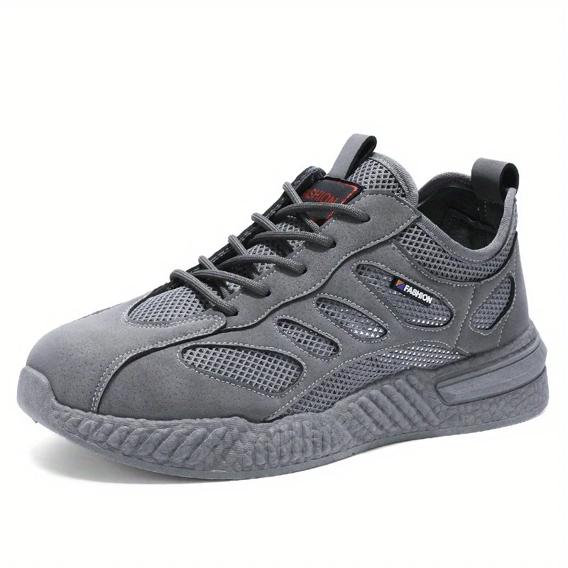 2026 Summer Fashionable versatile Work Shoes Protection Breathable Lightweight Mesh Sneakers Casual comfortable men shoes