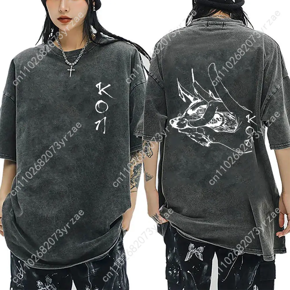 Tronçonneuse homme Vintage lavé T-shirt homme femme haute qualité coton manches courtes mode T-shirt doux dessus respirants