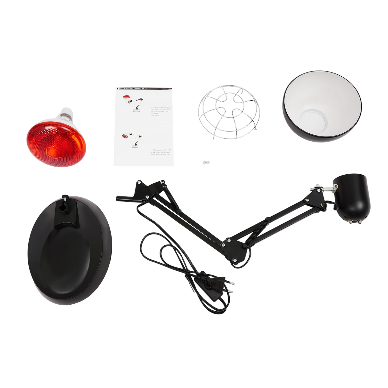 150W Infrarot-Wärmelampe für Zuhause Infrarot-Therapielampe zur Linderung von Muskelschmerzen und Rückenschmerzen Schwarz 65cm – Detail 15