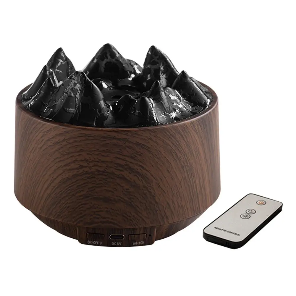 Aroma Diffuser that Combines Realistic Flames and Seven Different Colors to Create the Environment Aroma Diffuser