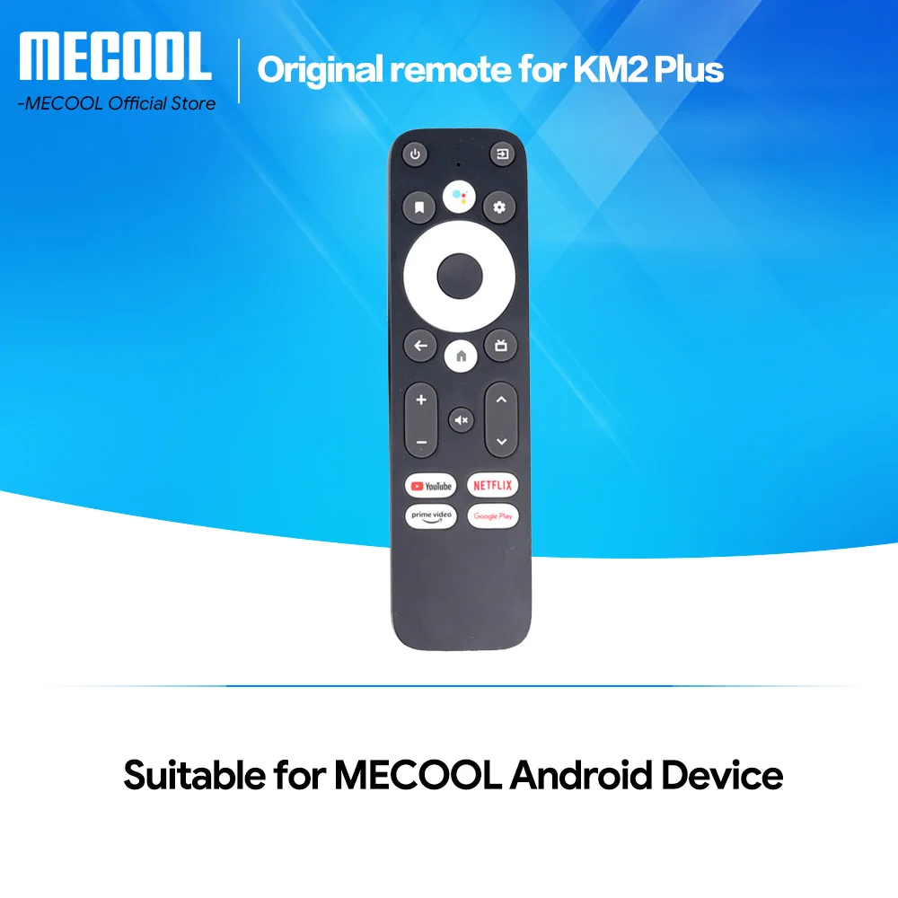 Original Replace Remote for KM2 Plus with Google Voice Control and YouTube Prime Video Netflixs Google Play Keys