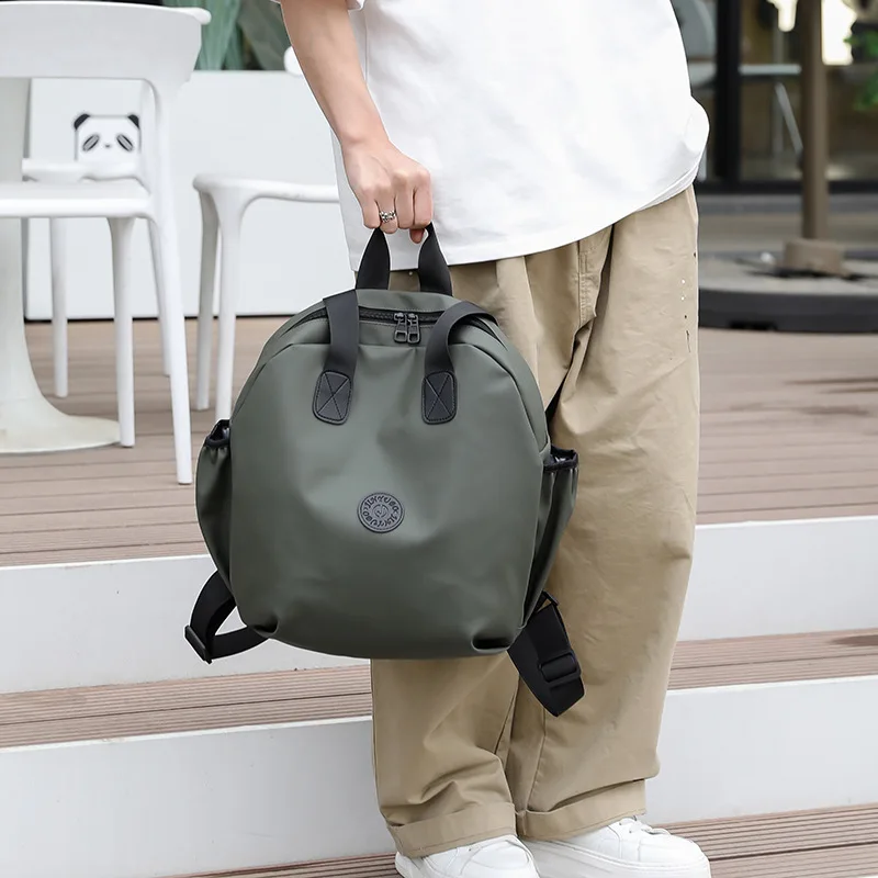 Fashion Personality Canvas Convertible Backpack Large Capacity Sports Bag Men Women School Hand Crossbody Bag