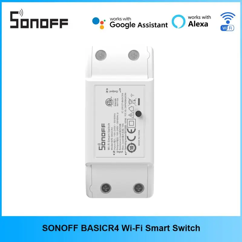 SONOFF BASICR4 Wi-Fi Smart Switch Magic Switch Mode EWeLink-Remote Control Upgraded ESP32 Chip Works With Alexa For Smart Home