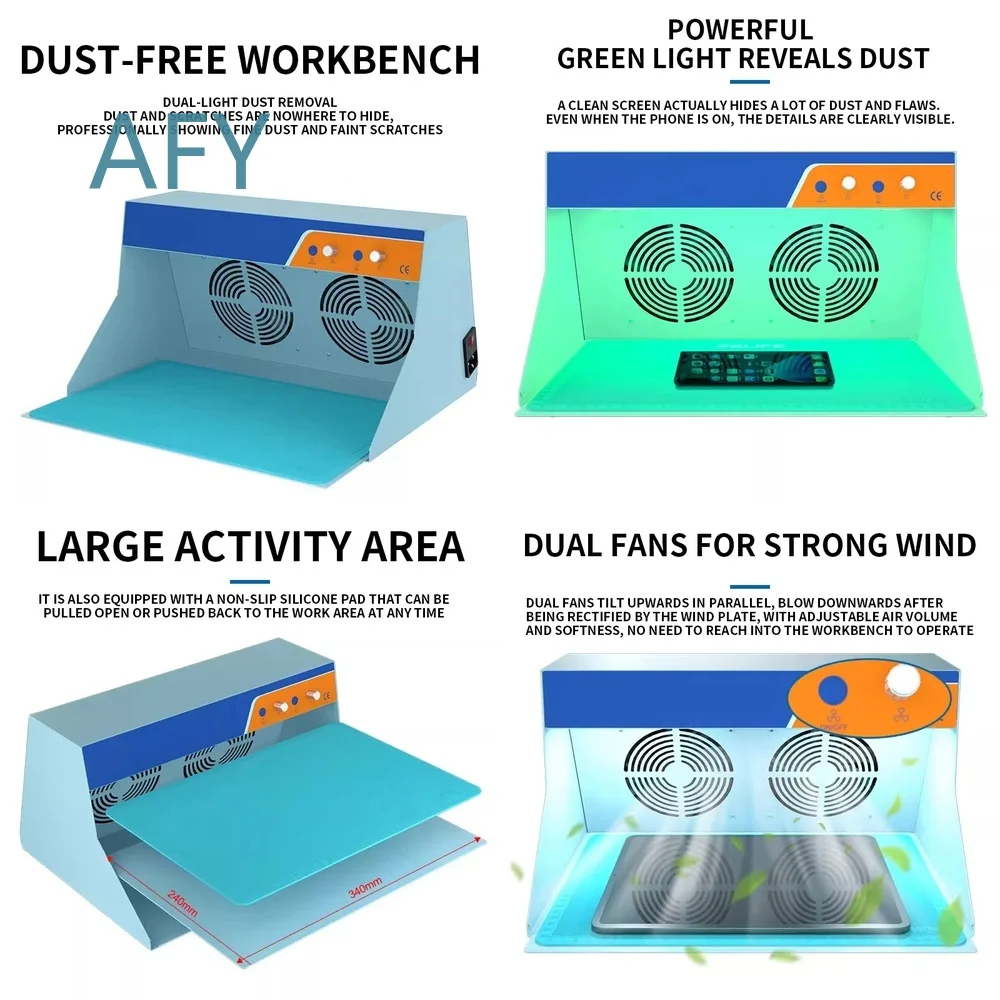 Mini Mini Dust-Free Workbench for LCD Refurbish Tablet Repair Mobile Phone Fix S-917C Dual Light Anti Dust Cleanroom Station for - Aliexpress Deal