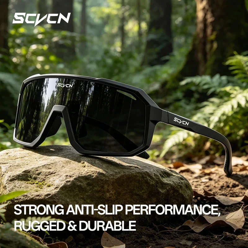 SCVCN UV400 Hiking Sunglasses New Hot Fashion Men Women MTB Glasses Pickleball Sports Goggles Outdoor Windproof Cycling Eyewear