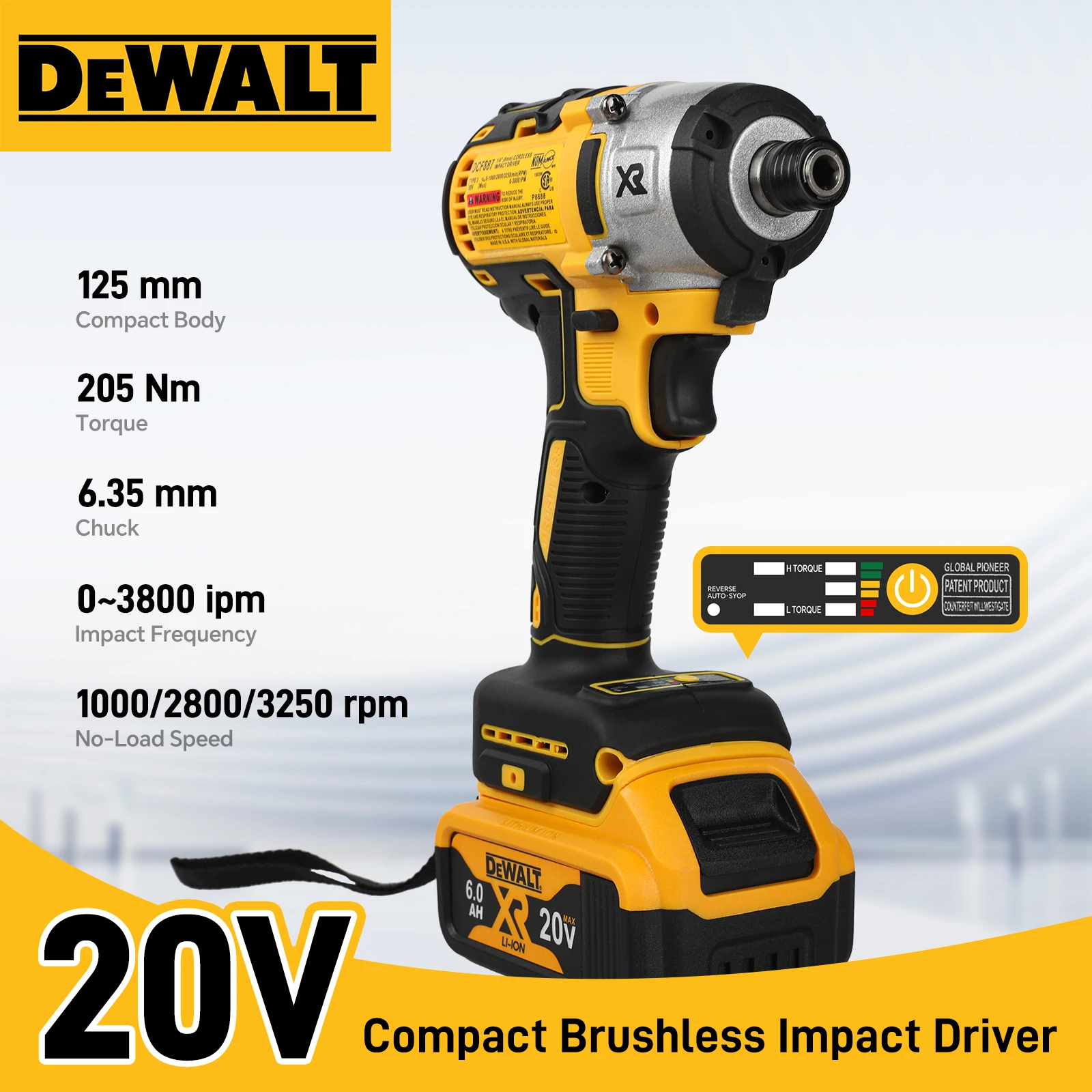 

Драйвер Dewalt 887, ударный привод, электрический привод, литиевая батарея 20 В, бесщеточная электрическая многофункциональная отвертка, инструмент с высоким крутящим моментом