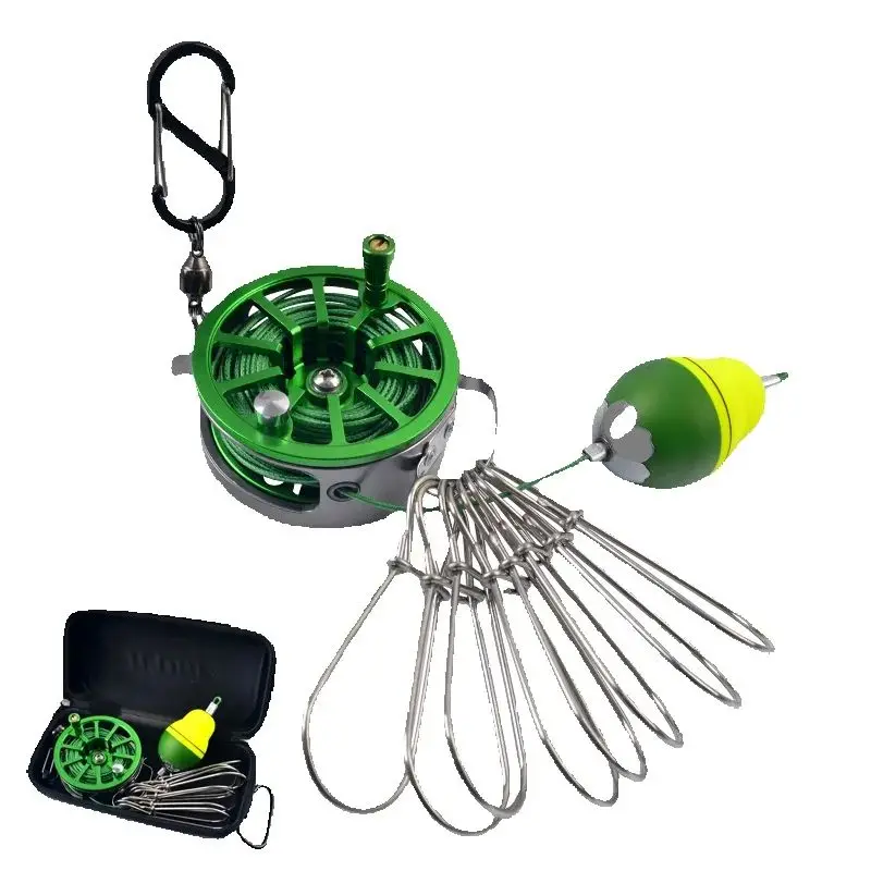 Generation 1 Fishing Tool Live Fish Lock Aluminum Alloy Comes With Woven Rope Stainless Steel Fishing Accessories Y671