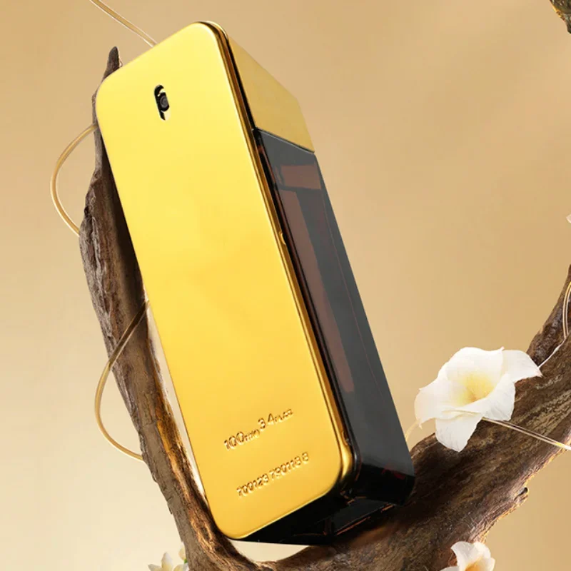 100ml Soft Perfume Gold Millionaire Men Seductive Leather Scent Perfumes Lasting Strong Masculine Taste Pheromones Cologne