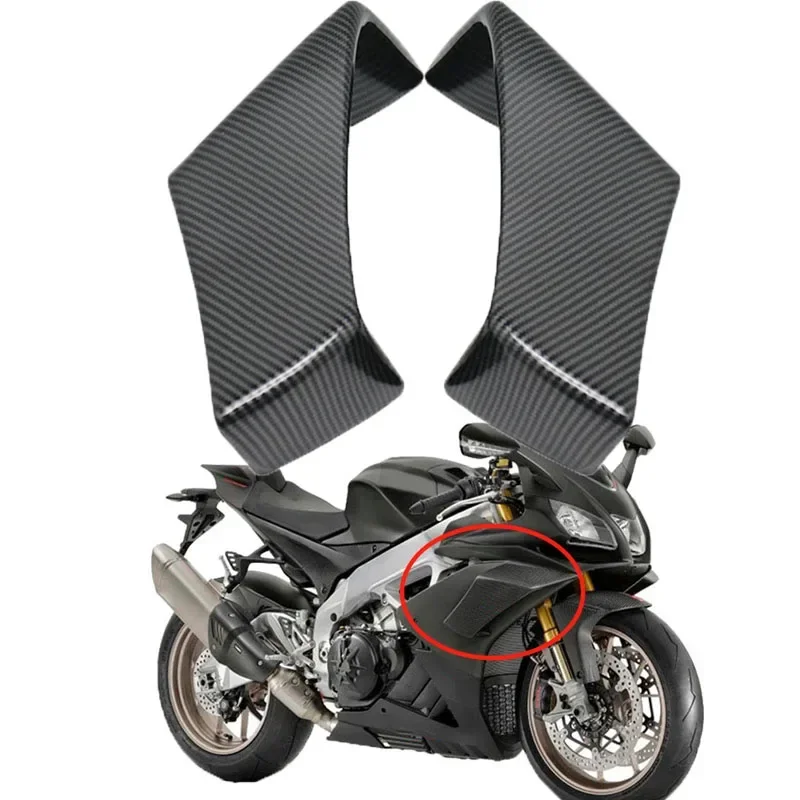 For Aprilia RSV4 2009 - 2017 2018-2020 Motorcycle AccessoriesABS Carbon Fiber Winglets Fixed Wind Wing Air Deflectors Fairing