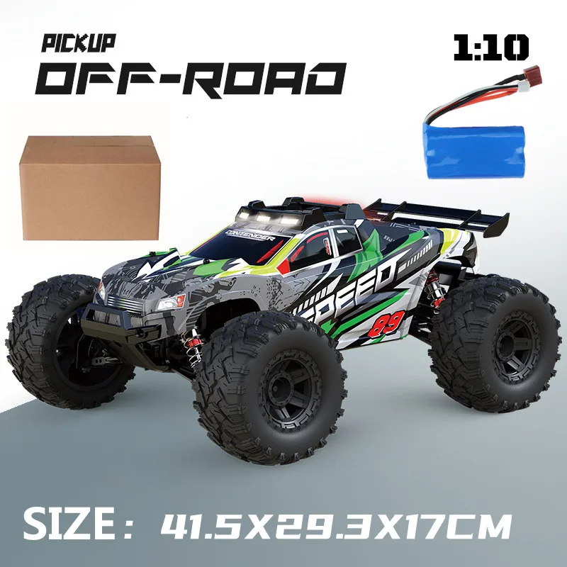 Update 70 Km/h Hoge Snelheid Rc Raceauto Retrofit Elektrische 2.4Ghz 1:10 Schaal 4wd Rc Vrachtwagen 4wd Schokdemper Off Road Voertuig Speelgoed