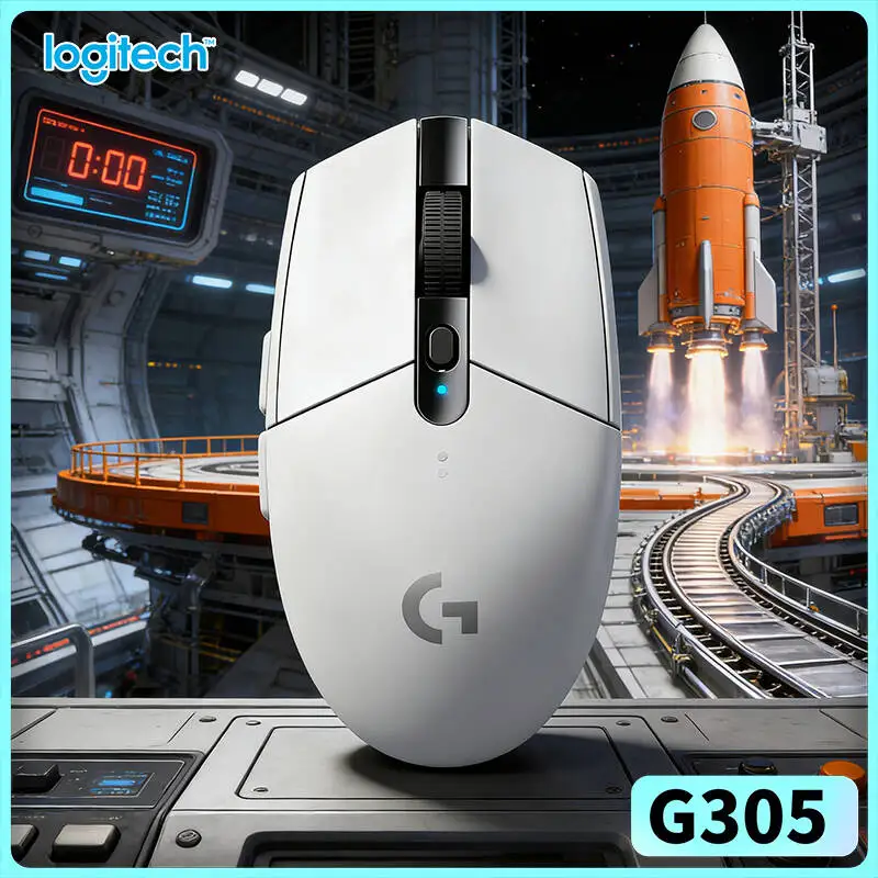

Wireless Logitech G305 Mouse for Pro Gamers, 12000 DPI HERO Sensor, 6 Custom Buttons, 250h Battery Life, PC Mac Compatible