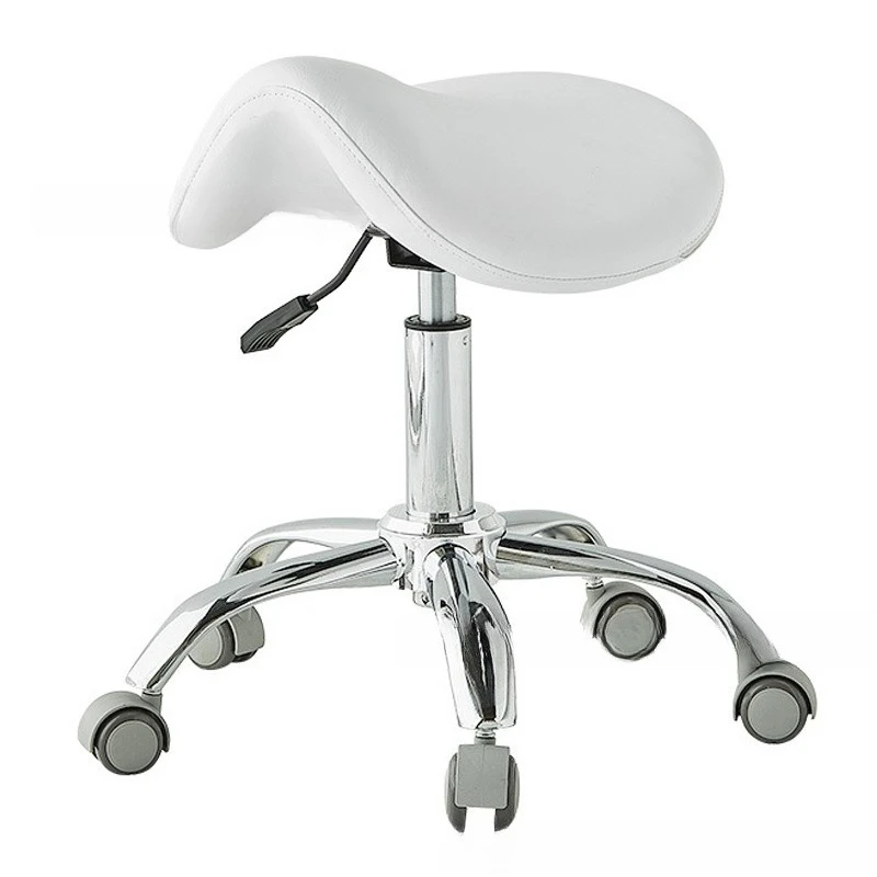 

Dentist Lift Saddle Chair Black Household Italian Hair Chair Ergonomic Simple Swivel Chair