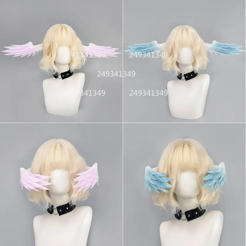 เครื่องประดับศีรษะคอสเพลย์ปีกไล่เฉดสี ซันเดย์ โรบิน อุปกรณ์ประกอบฉากตัวละครเกม สำหรับผู้หญิง ชุดแต่งกายงานคอมมิคคอน ปรับขนาดได้ อุปกรณ์เสริมเครื่องแต่งกาย
