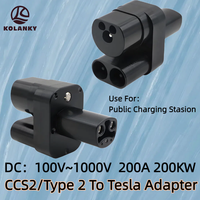 CCS2 To Tesla EV Charger Adapter 200KW 250A CCS2 Combo for Tesla Convertor for Car fast Charger 300V  DC Public Charging Station