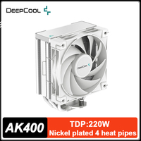 DEEPCOOL AK400 CPU Cooler Nickel plated 4 heat pipes Desktop computer Thin radiator FDB Quiet Fan For LGA1700 1200 115X AM4
