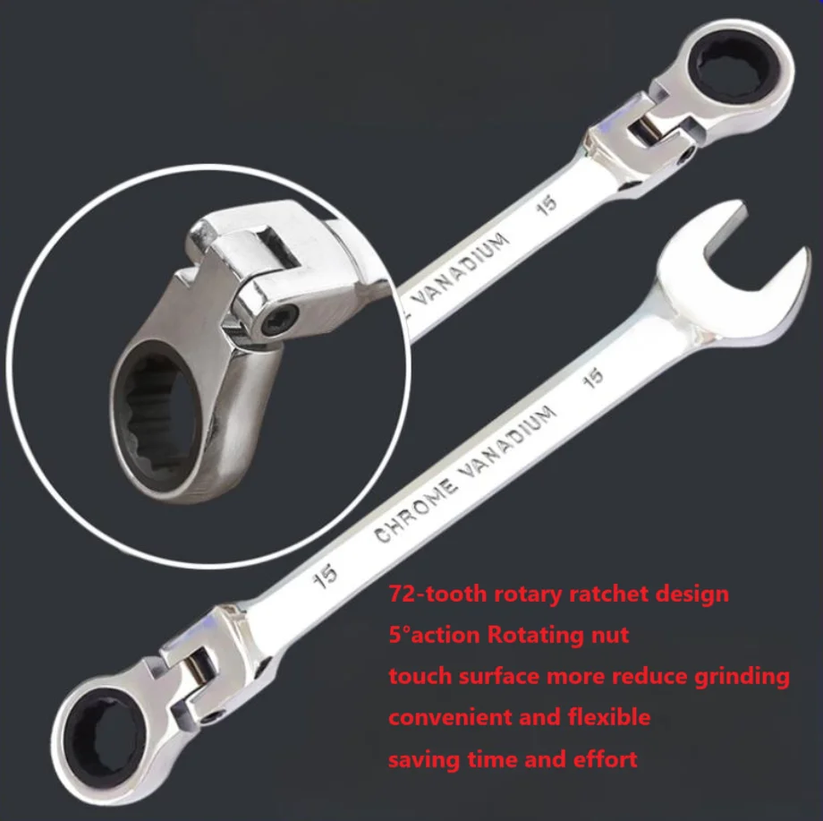 6mm 7mm 8mm 9mm 10mm 11mm 12mm 14mm 16mm 19mm 32mm Dual Heads Ratchet Combination Wrench Spanners for Garage Repair  Hand Tools