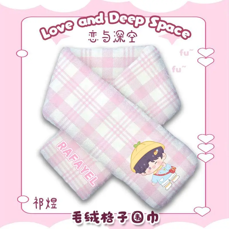 Szalik Anime Gra Miłość i Głęboki Kosmos Cos Sylus Xavier Zayne Caleb Rafayel Prosty 92x12cm Ochrona przed Zimnem Uroczy Kreskówkowy Prezent