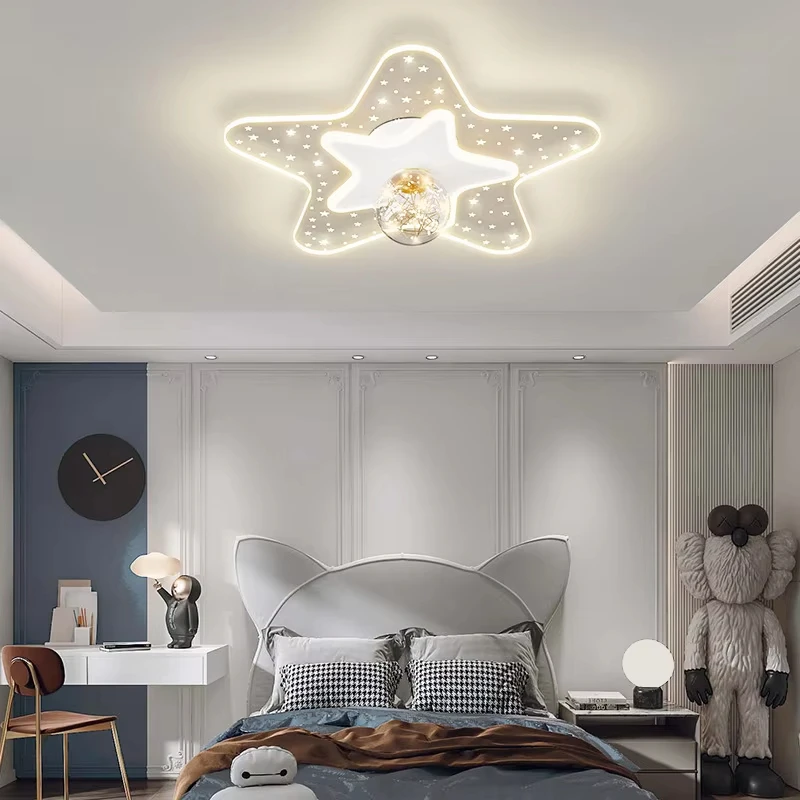 Children Room Modern LED Ceiling Light Kids Room Ceiling Star Room Lamp For Bedroom Cute Girls Boys Baby Home Decortion Lighting