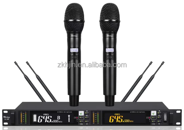 Professional wireless microphones are suitable for small and medium-sized performances weddings conferences and school speeches