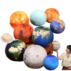 Simulation 27cm  Stuffed Earth Sun Mars Jupiter Plush Toy Planets in the Solar System Soft Doll Toy Birthday Gift Throw Pillow