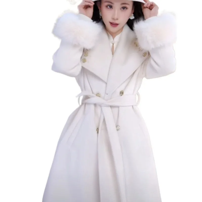 السترات قسط أسفل القطن بطانة معطف الصوف موسى الشتاء موضة خفيفة فاخرة سميكة مزاجه الجديد 2026 معطف الخريف الشتاء #5