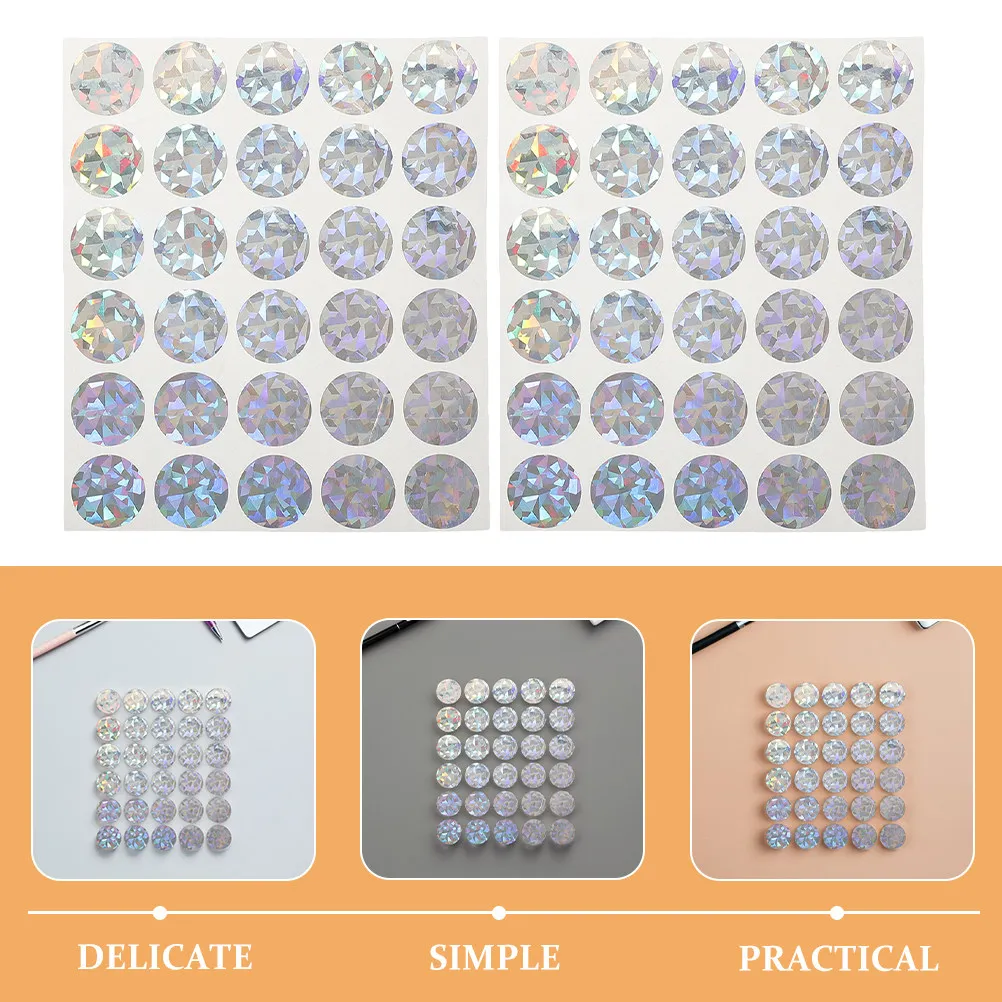 10Sheets Scratch Off Stickers Creative DIY Round Labels Easy Peel Scratch No Tools Needed for Party Favors Educational Rewards