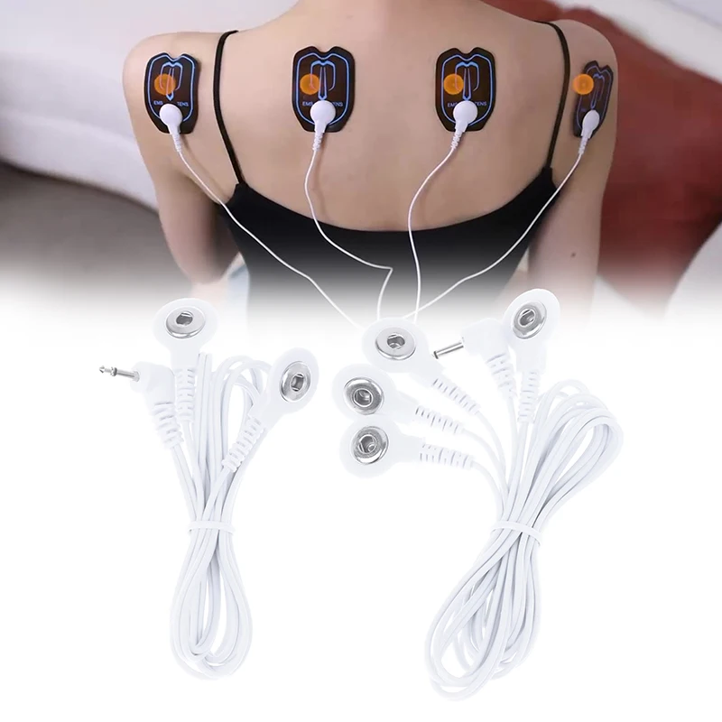 

2/4 Way 2.5mm Plug Wires For Tens EMS Massager Electrical Nerve Muscle Stimulator Electrode Cable Line For Pads